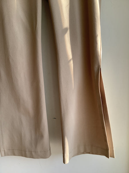 Y2K Sirens Low Rise Beige Split Pant