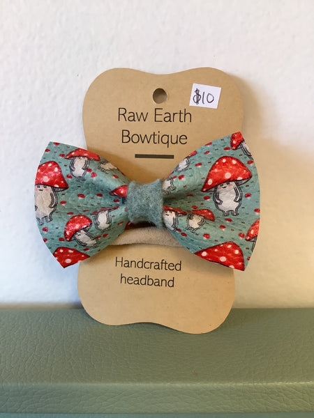 Raw Earth Bowtique Mushroom Buddy Headband