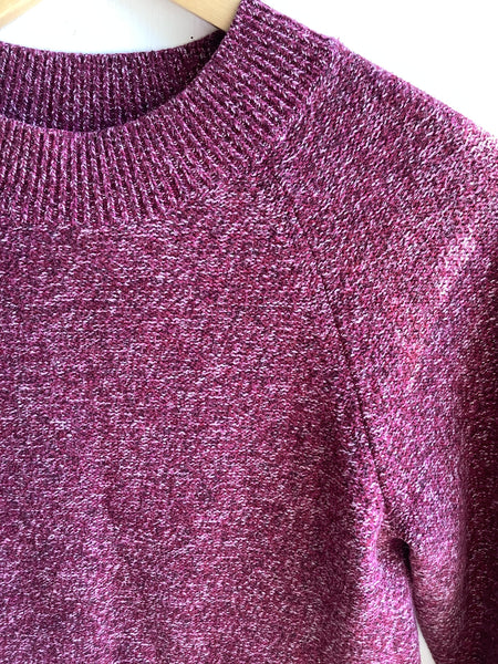 Vintage Marled Cranberry Knit Sweater