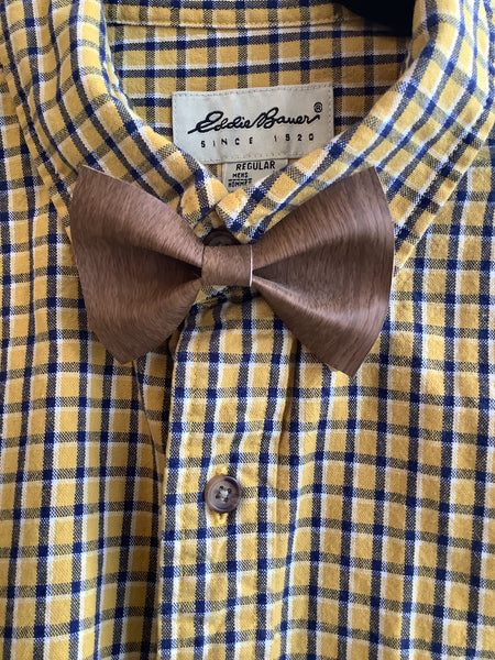 Raw Earth Bowtique Leather Bow Tie