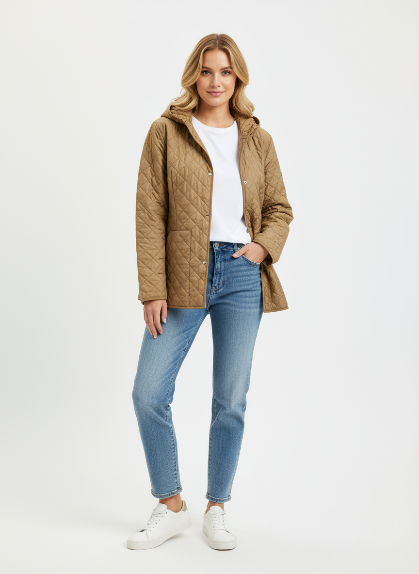 Vintage Postcard Quilted Jacket