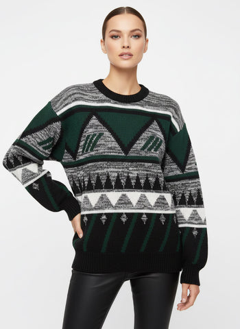 Vintage Capricorn Fashion Geometric Sweater