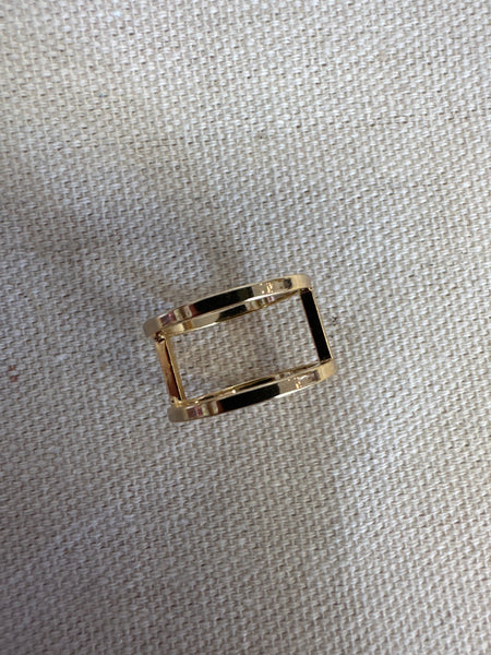 Standout Boutique Double Bar 18 K Gold Bond Ring