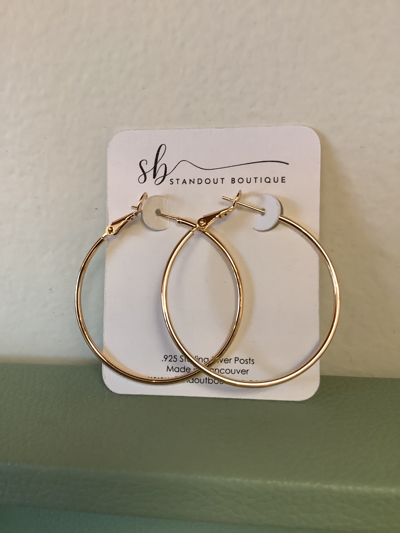 Standout Boutique Big Hoop Gold earrings