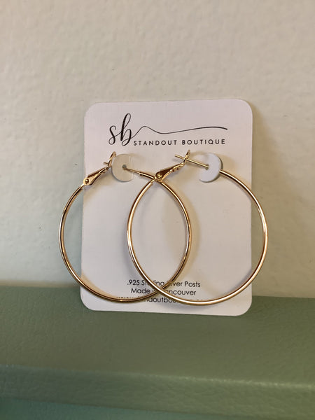 Standout Boutique Big Hoop Gold earrings
