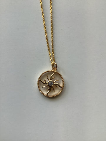 Sol Gold+Zirconia Necklace- Standout Boutique(Vancouver, BC)