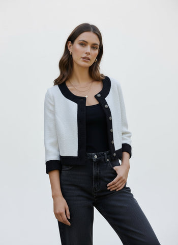 Ricki’s Black & White Cropped Jacket