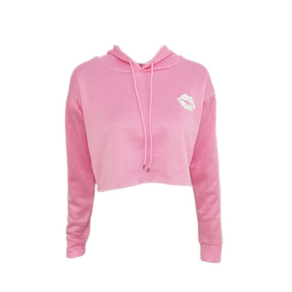 Kiss Hoodie Crop Top