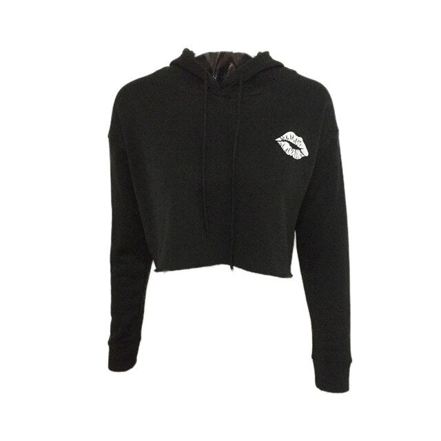 Kiss Hoodie Crop Top