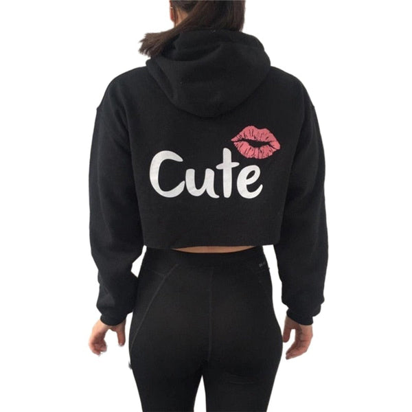 Kiss Hoodie Crop Top