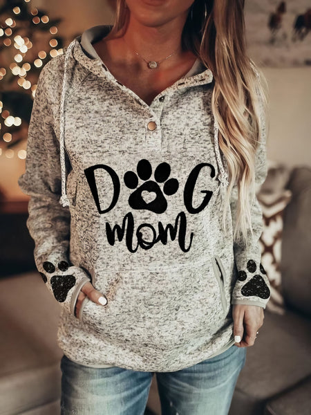 women's heather gray henley hoodie with button placket made for easy styling and wardrobe coordination, with premium-like structure and finish. with