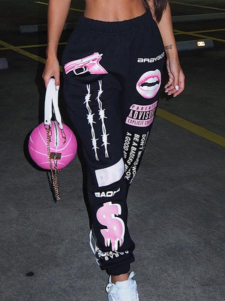 Fashionable Printed Loose Casual Harun Pants