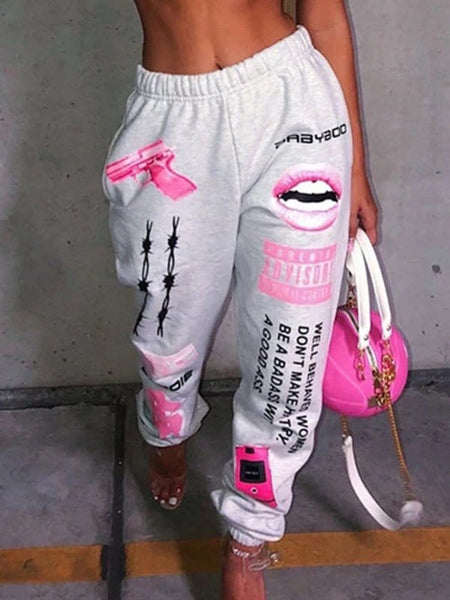 Fashionable Printed Loose Casual Harun Pants