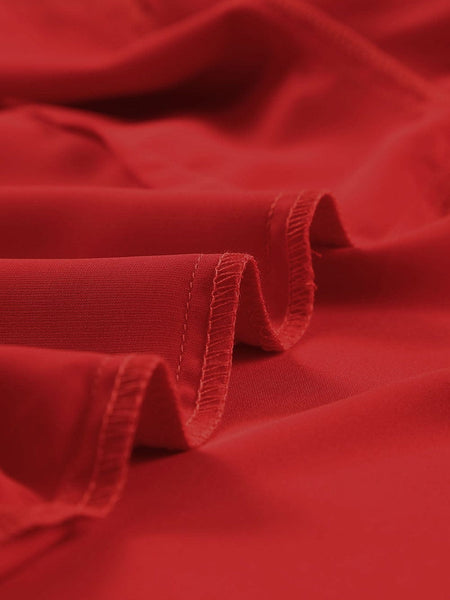 Fashionable Red Puff Sleeve Top with practical styling and dependable silhouette control.
