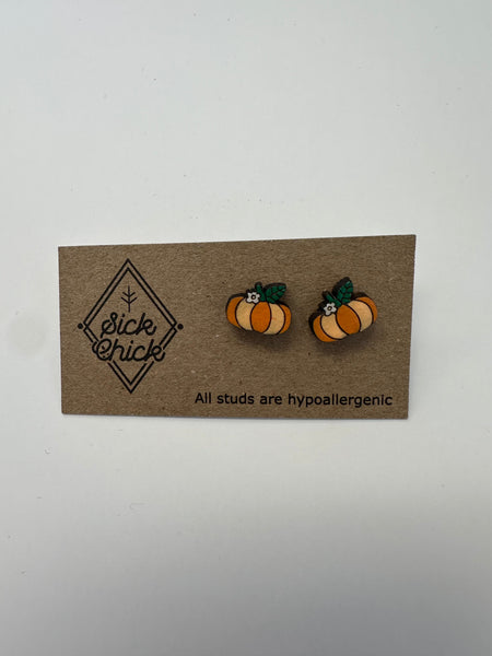 Pumpkin Patch Stud Earrings – Sick Chick (Revelstoke, BC)