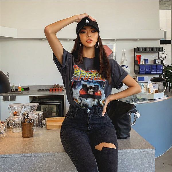 One Rip High Waist Jeans