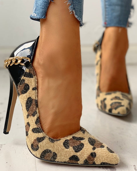 Chain & Print Stilettos