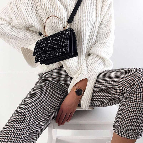 High Waist Plaid Pants