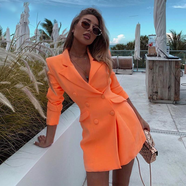Orange Suit Dress