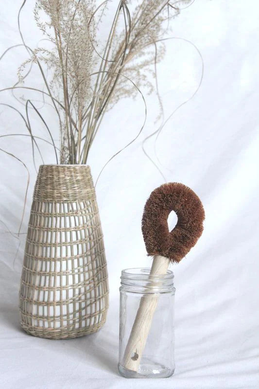 Creating Smaller Footprints Wood-Handled Coconut Bristle Scrub Brush