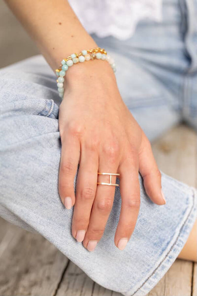 Standout Boutique Gold Cube Ring
