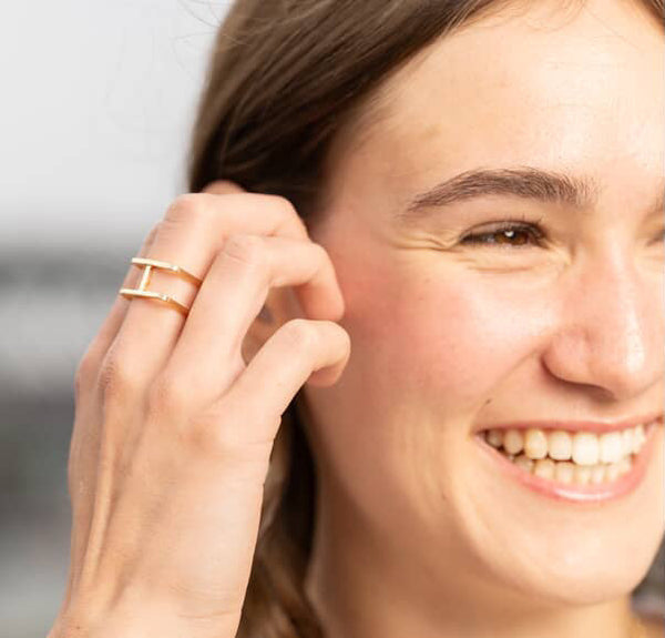 Standout Boutique Gold Cube Ring