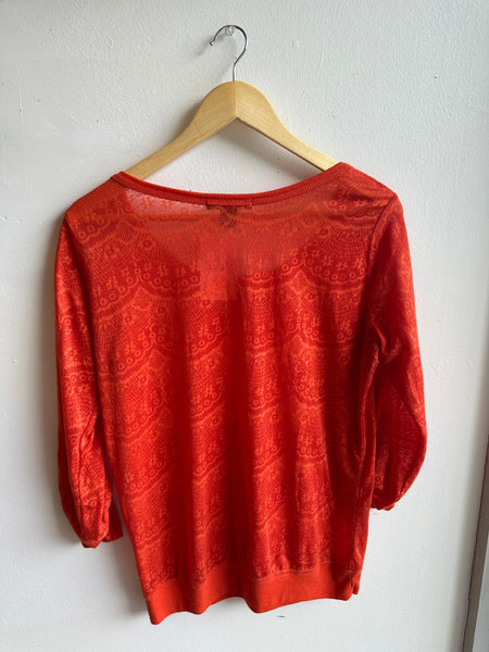 American Dream Burnt Orange Patterned Shirt – Size Large