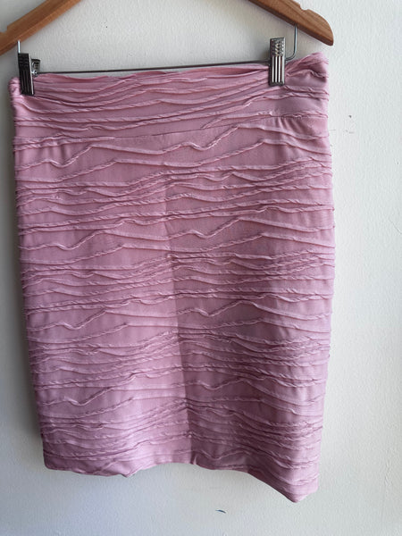Y2K Brat Star Stretchy Skirt – Dusty Rose (Size Large)