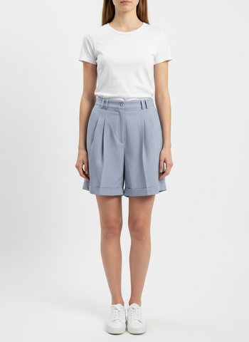 Vintage Periwinkle Pleated Shorts – Size XXL