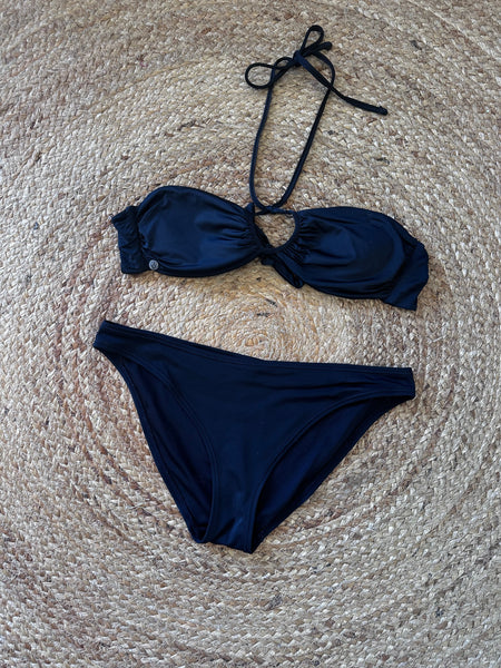 Volcano Black Bandeau Bikini – Size Medium
