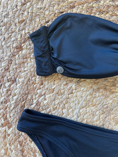 Volcano Black Bandeau Bikini – Size Medium