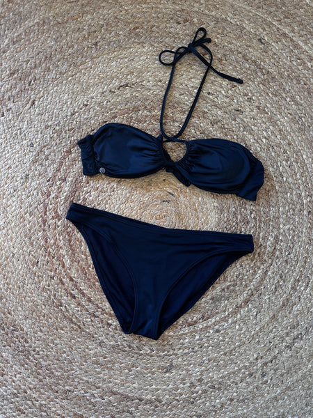 Volcano Black Bandeau Bikini – Size Medium