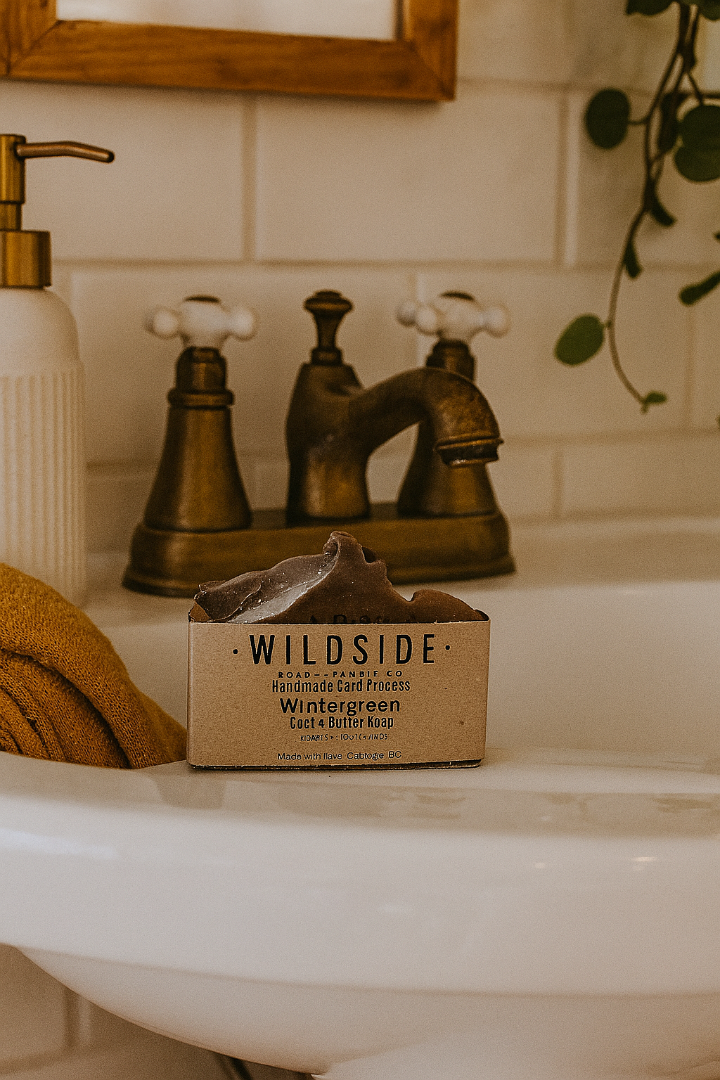Wildside Wintergreen Handmade Cold Press Cocoa Butter Soap