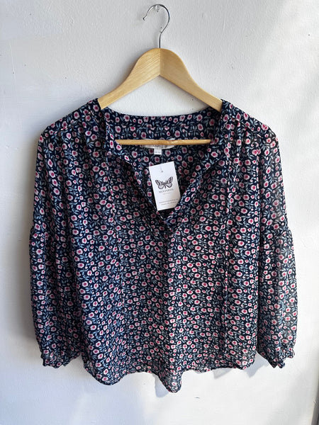Wildflower Waltz Sheer Blouse | Size XS