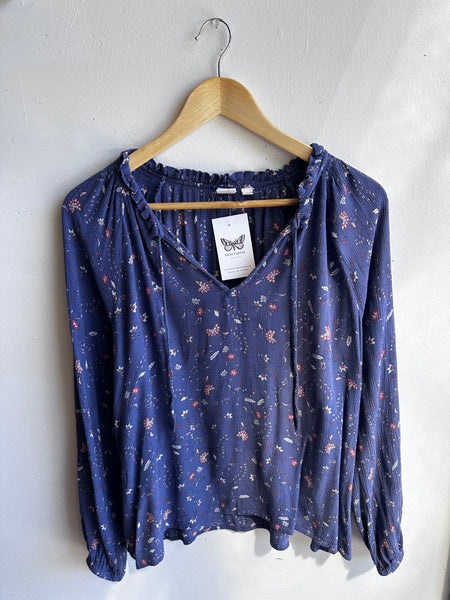 Bluebelle Dusk Ruffled Blouse | Size Medium