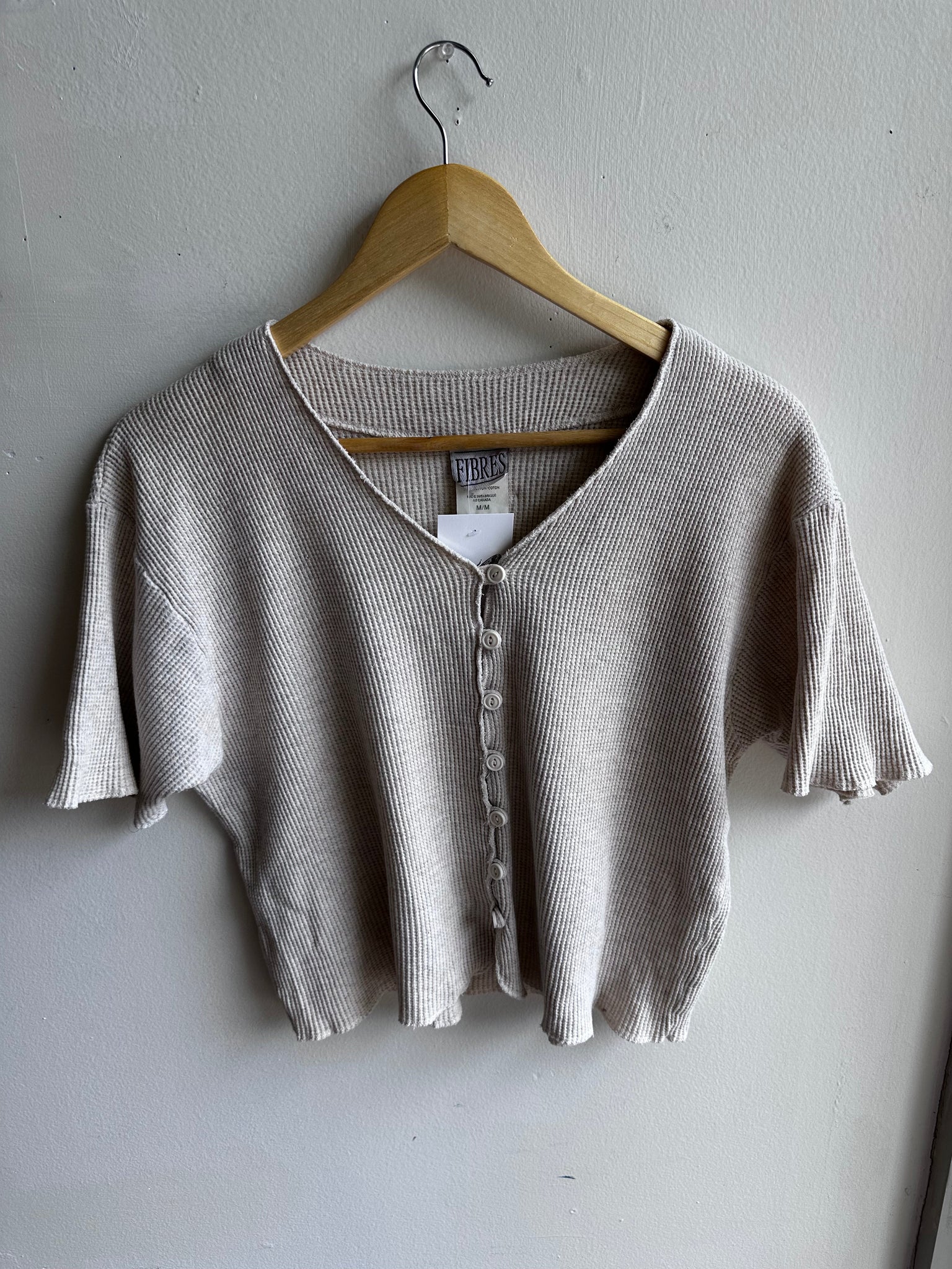 Sandswept Button-Up Tee | Size Medium | Made in Canada