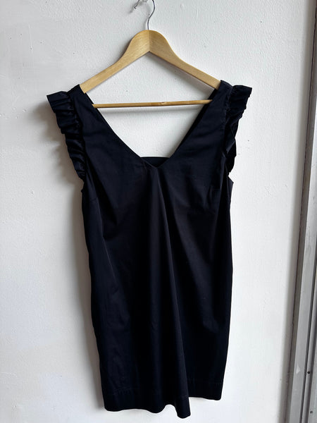 Laura Black Ruffle Sleeve Cocktail Dress – Size 6