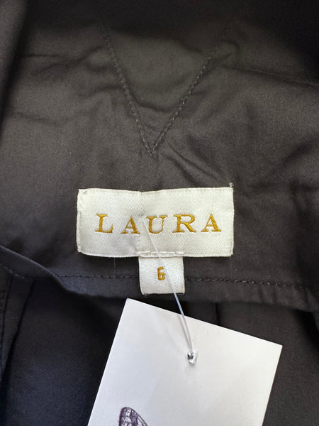 Laura Black Ruffle Sleeve Cocktail Dress – Size 6