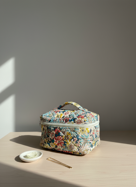 Floral Quilted Travel Case - Size Extra Large