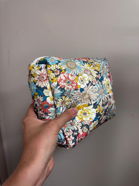 Floral Quilted Travel Case - Size Large