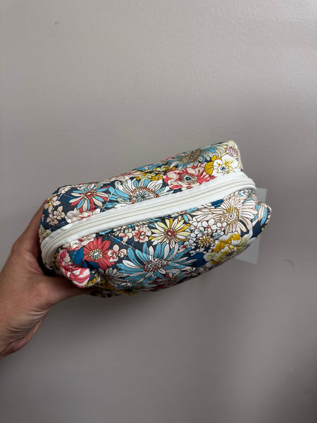 Floral Quilted Travel Case - Size Medium