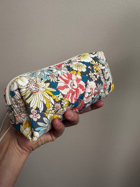 Floral Quilted Travel Case - Size Small