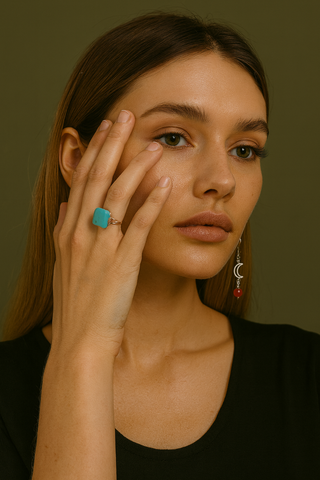 Copper Wire Turquoise Serenity Ring