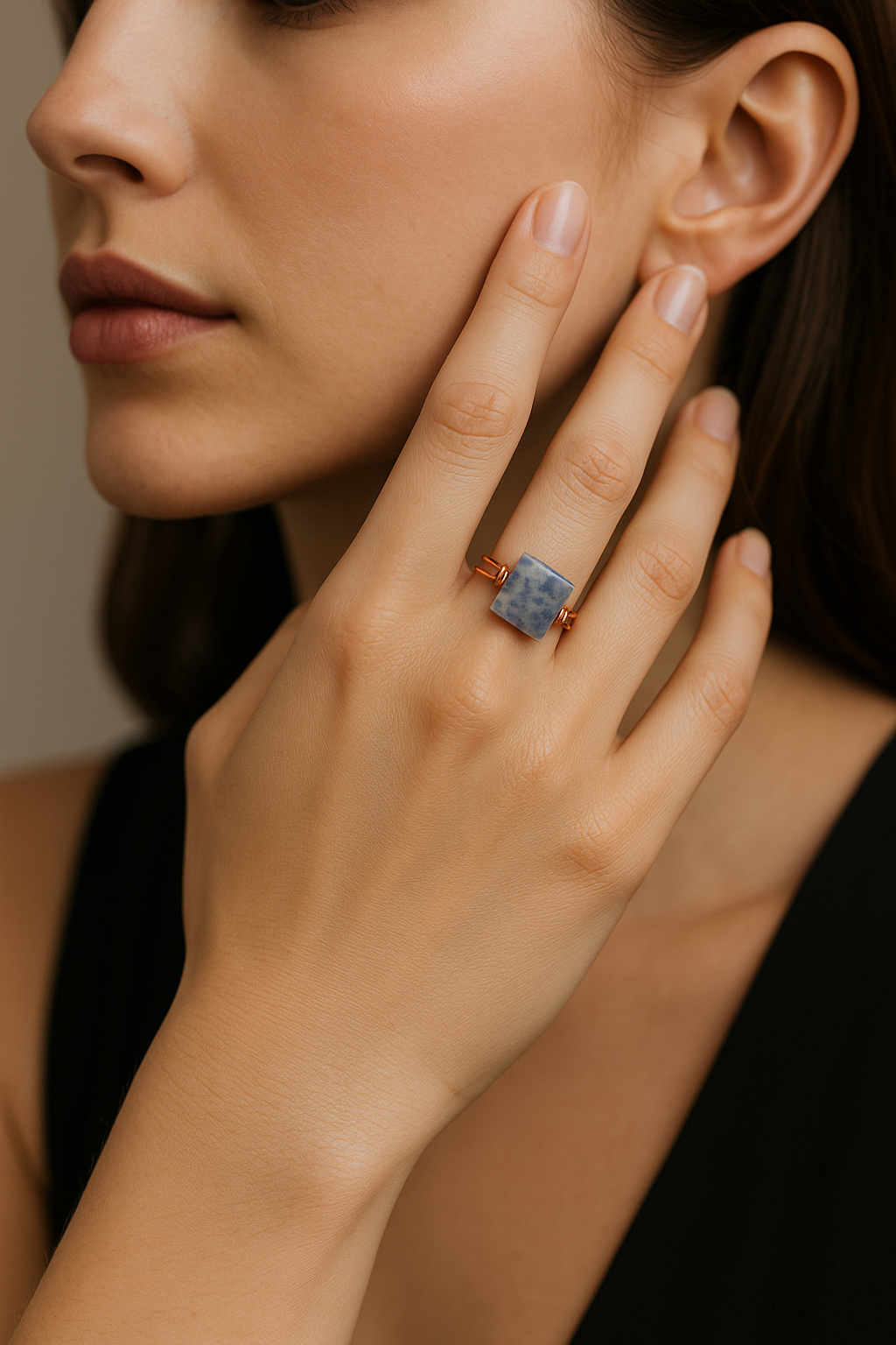 Copper Wire Sodalite Strength Ring