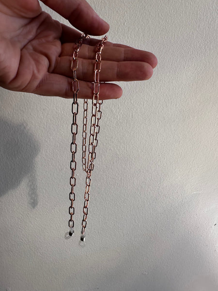 Handmade Rose Gold Paperclip Chain Sunglass Catchers