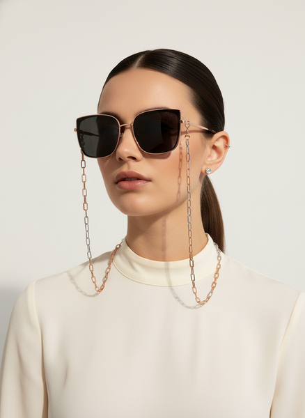 Handmade Rose Gold Paperclip Chain Sunglass Catchers