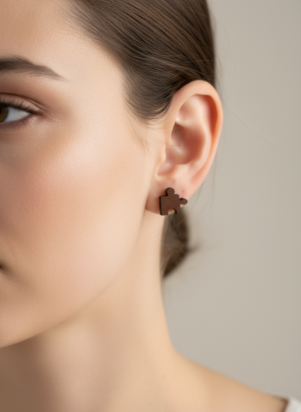 Puzzle Piece Stud Earrings – Sick Chick (Revelstoke, BC)