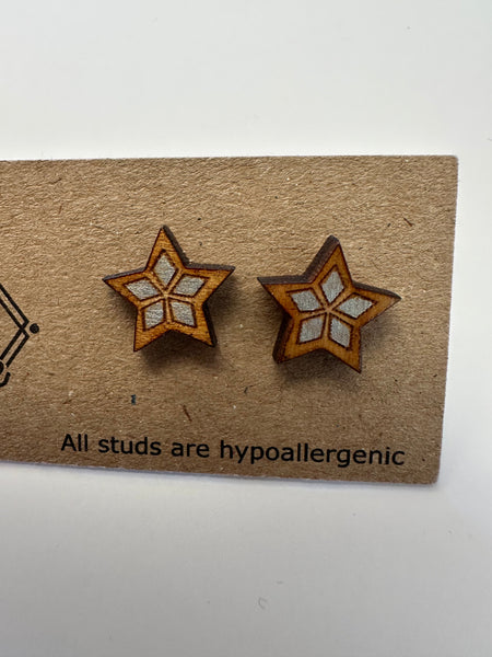 Wooden Star Stud Earrings – Sick Chick (Revelstoke, BC)