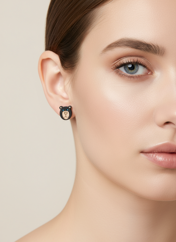 Bear Face Stud Earrings – Sick Chick (Revelstoke, BC)