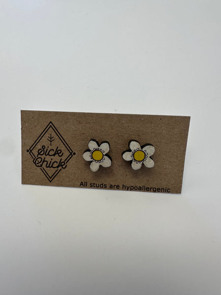 Daisy Stud Earrings – Sick Chick (Revelstoke, BC)